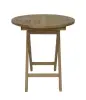 Product image 2 of the product “Round Table | 75 cm Height, Ø 70 cm | Teak Wood, Natural Finish ”